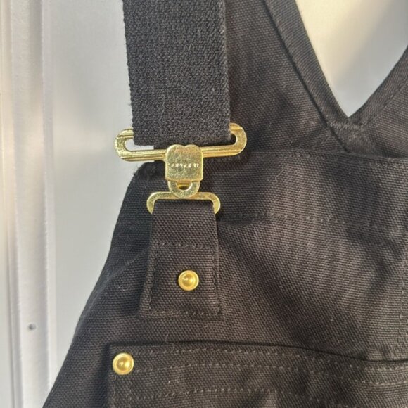 CARHARTT Cotton Insulated Quilted Bib Overalls Black size 38x 34 - Picture 3 of 12